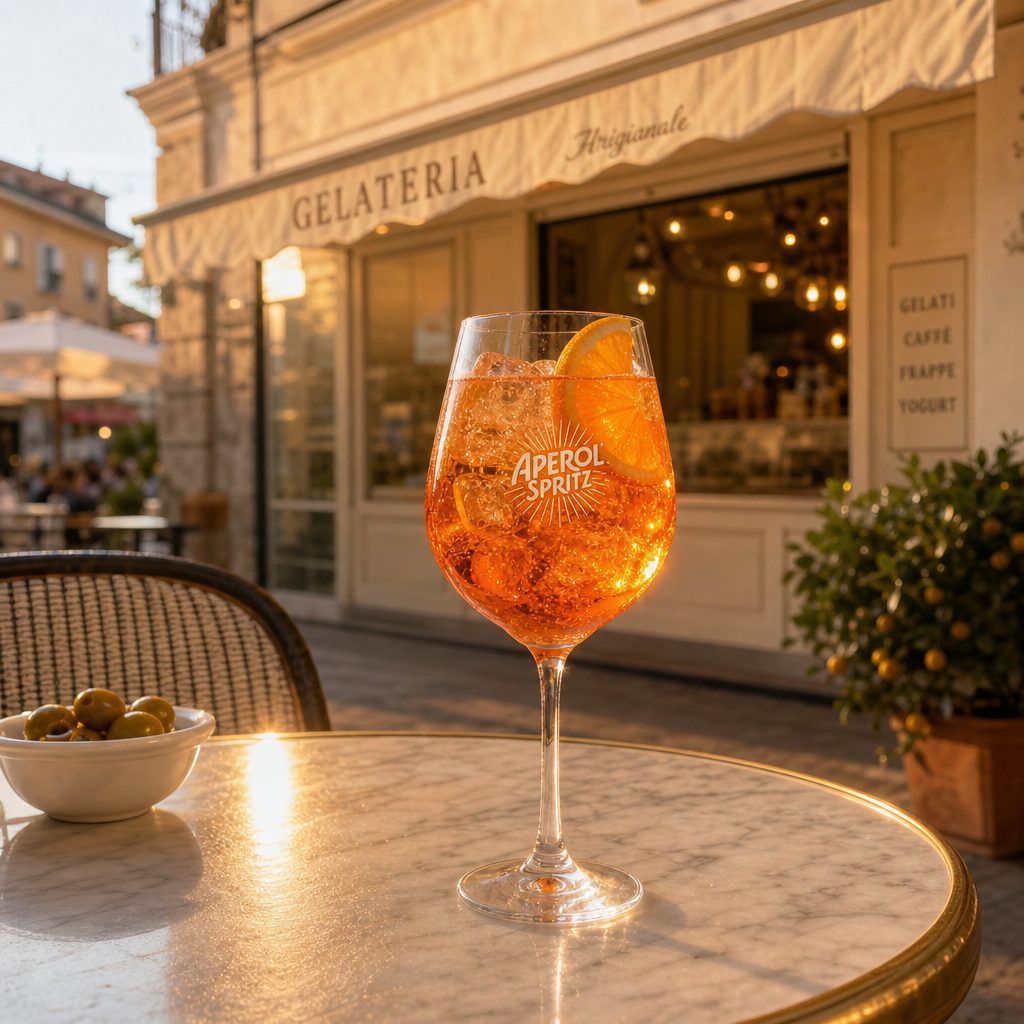 Aperol Spritz auf der Terrasse