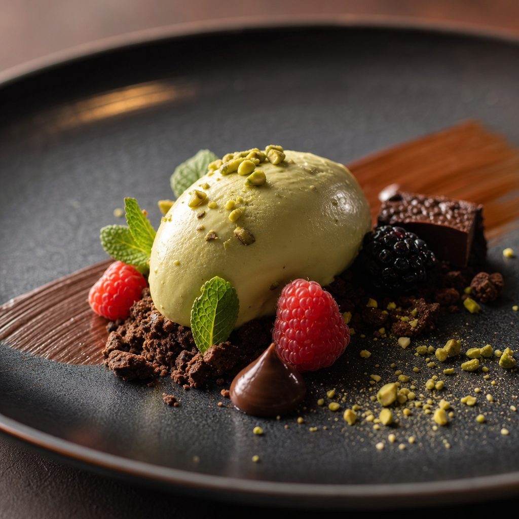 Dessertteller mit Eis