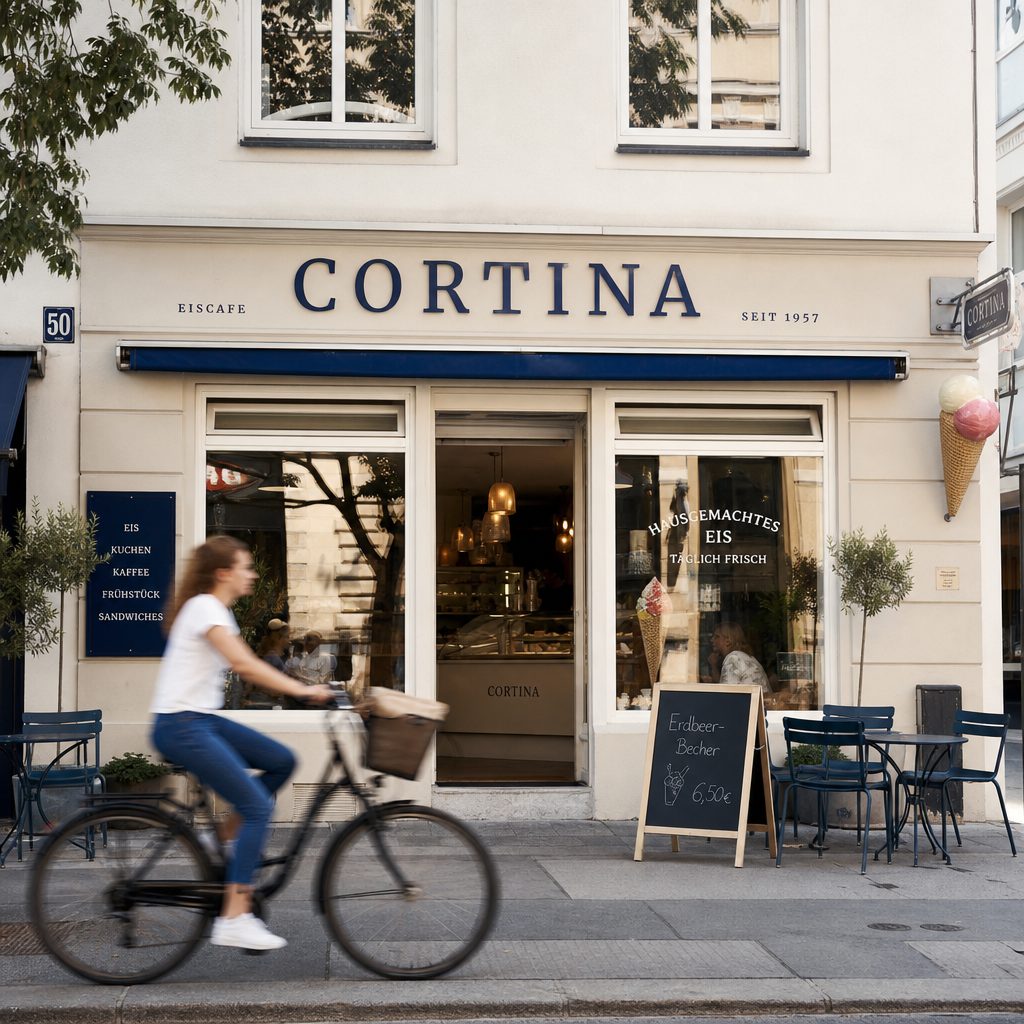 CORTINA Eiscafé von außen